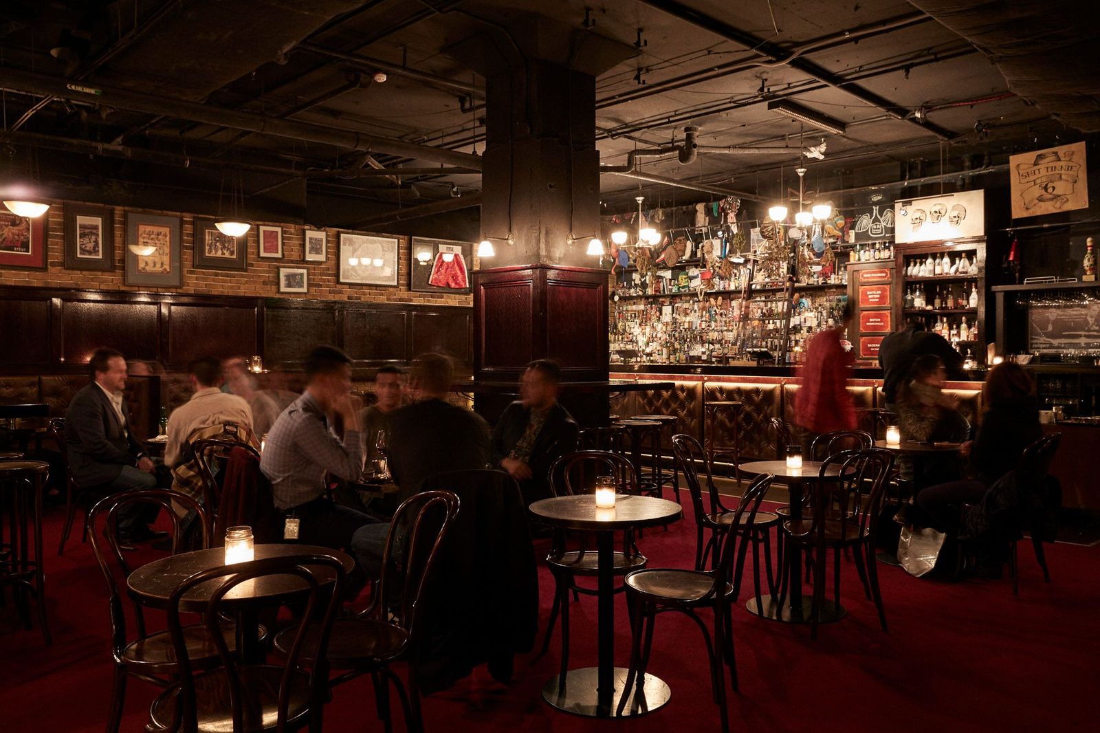 The bar and bluesy basement at Ramblin’ Rascal Tavern